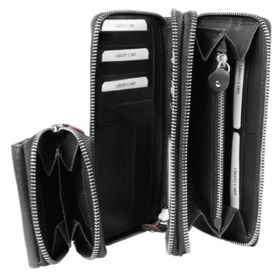 JUST- 2 ΠΟΡΤΟΦΟΛΙΑ ΑΠΟ ΓΝΗΣΙΟ ΔΕΡΜΑ ΣΕ ΣΕΤ, ΠΡΟΣΤΑΣΙΑ JU40007-003