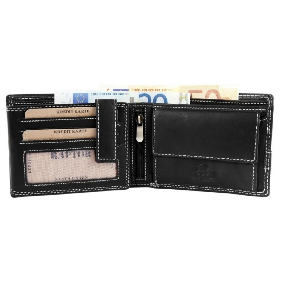 RAPTOR ΑΝΔΡΙΚΟ ΠΟΡΤΟΦΟΛΙ ΑΠΟ ΓΝΗΣΙΟ ΔΕΡΜΑ. FORMAT 13 X 10 CM. RA40030-001