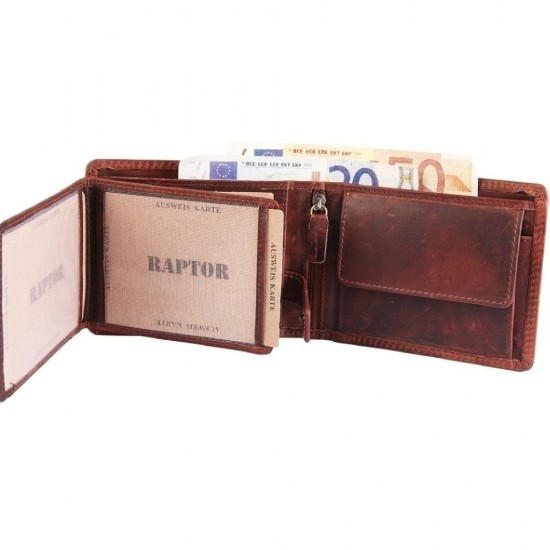 Raptor Ανδρικό Πορτοφόλι από γνήσιο δέρμα. RA40032-002