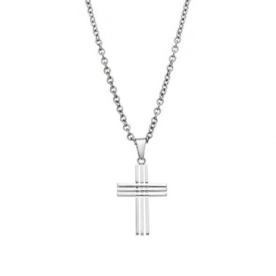 Puppis PUP10030S Σταυρός Ανδρικός Από Ανοξείδωτο Ατσάλι