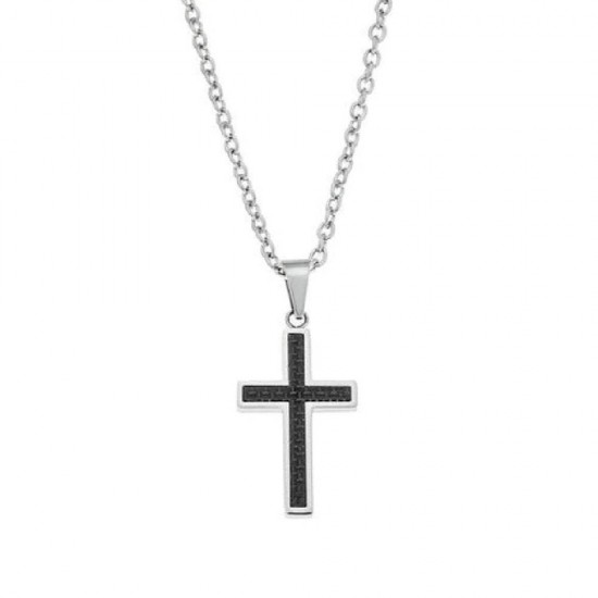 Puppis PUP56872S Σταυρός Ανδρικός Από Ανοξείδωτο Ατσάλι