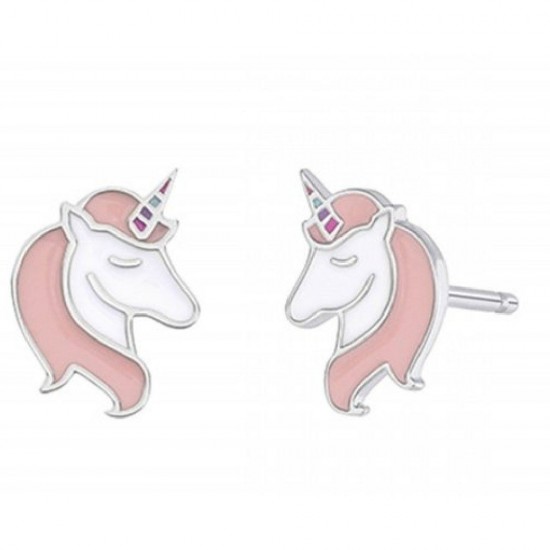 Σκουλαρίκια Marea ασήμι 925 με μονόκερο D02401/AK