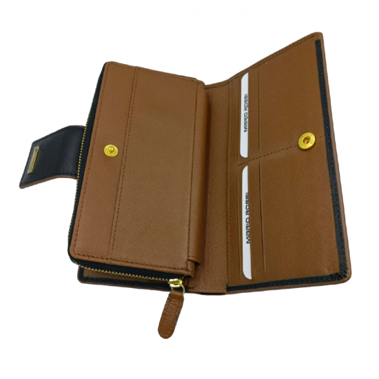 MARIO ROSSI ΓΥΝΑΙΚΕΙΟ ΠΟΡΤΟΦΟΛΙ ΑΠΟ ΓΝΗΣΙΟ ΔΕΡΜΑ ΣΕ ΜΑΥΡΟ ΧΡΩΜΑ1152BL-BR