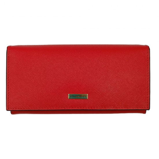 MARIO ROSSI ΓΥΝΑΙΚΕΙΟ ΠΟΡΤΟΦΟΛΙ ΑΠΟ ΓΝΗΣΙΟ ΔΕΡΜΑ ΣΕ ΚΟΚΚΙΝΟ-ΜΑΥΡΟ ΧΡΩΜΑ 1680155RD/BLK