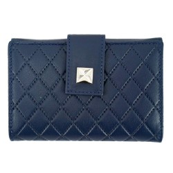 Γυναικείο δερμάτινο πορτοφόλι LUXUS 40014 BLUE