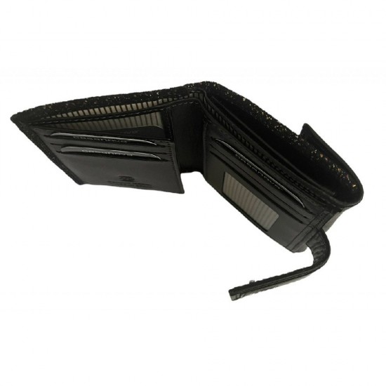 CASANOVA 30022 ΓΥΝΑΙΚΕΙΟ ΔΕΡΜΑΤΙΝΟ ΠΟΡΤΟΦΟΛΙ ΜΑΥΡΟ ΑΞΕΣΟΥΑΡ