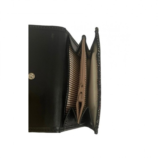 CASANOVA 30022 ΓΥΝΑΙΚΕΙΟ ΔΕΡΜΑΤΙΝΟ ΠΟΡΤΟΦΟΛΙ ΜΑΥΡΟ ΑΞΕΣΟΥΑΡ