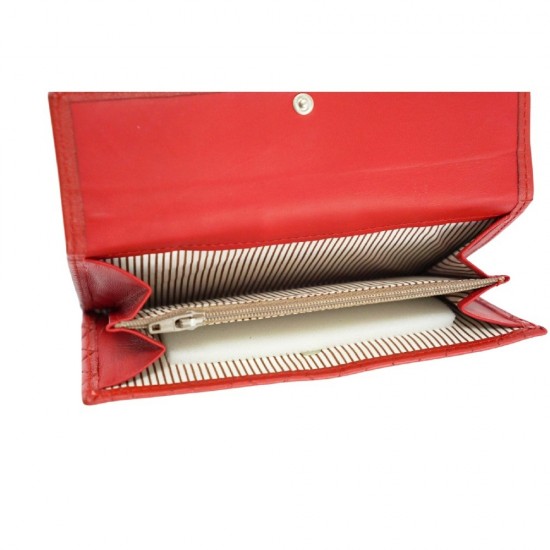Γυναικείο δερμάτινο πορτοφόλι LUXUS 40018 RED