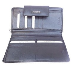 ΔΕΡΜΑΤΙΝΟ ΓΥΝΑΙΚΕΙΟ ΠΟΡΤΟΦΟΛΙ Luxus 50311, Δέρμα, Μαύρο