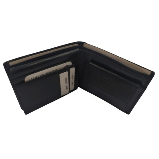 LUXUS ΔΕΡΜΑΤΙΝΟ ΠΟΡΤΟΦΟΛΙ ΜΑΥΡΟ LX4358