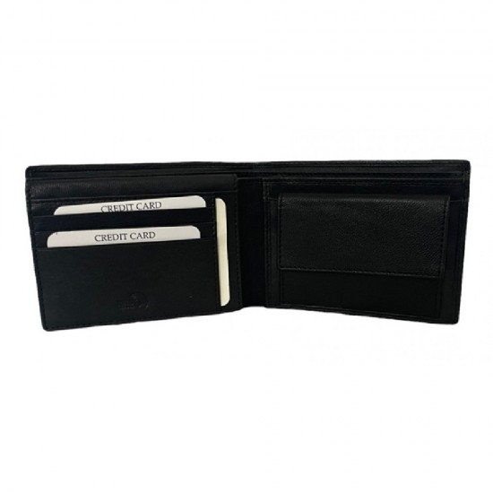 LUXUS ΔΕΡΜΑΤΙΝΟ ΠΟΡΤΟΦΟΛΙ ΜΑΥΡΟ/ΜΠΛΕ LX8339