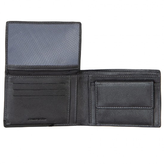 LUXUS ΔΕΡΜΑΤΙΝΟ ΠΟΡΤΟΦΟΛΙ ΜΑΥΡΟ/ΜΠΛΕ LX8361