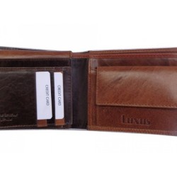 LUXUS ΔΕΡΜΑΤΙΝΟ ΠΟΡΤΟΦΟΛΙ ΚΑΦΕ LX4318 BR