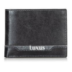 LUXUS ΔΕΡΜΑΤΙΝΟ ΠΟΡΤΟΦΟΛΙ ΜΑΥΡΟ LX4371