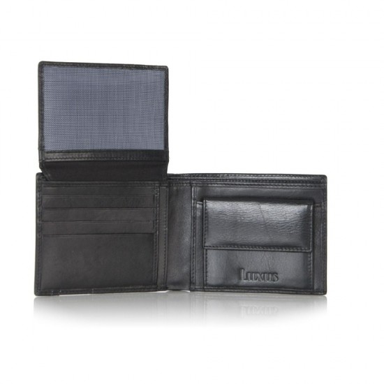 LUXUS ΔΕΡΜΑΤΙΝΟ ΠΟΡΤΟΦΟΛΙ ΜΑΥΡΟ LX4371
