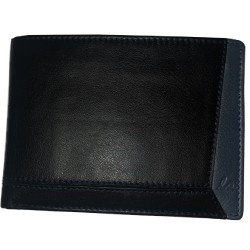 LUXUS ΔΕΡΜΑΤΙΝΟ ΠΟΡΤΟΦΟΛΙ ΜΑΥΡΟ/ΜΠΛΕ LX8339