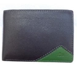 LUXUS ΔΕΡΜΑΤΙΝΟ ΠΟΡΤΟΦΟΛΙ ΜΑΥΡΟ/ΠΡΑΣΙΝΟ LX8361