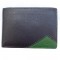 LUXUS ΔΕΡΜΑΤΙΝΟ ΠΟΡΤΟΦΟΛΙ ΜΑΥΡΟ/ΠΡΑΣΙΝΟ LX8361
