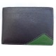 LUXUS ΔΕΡΜΑΤΙΝΟ ΠΟΡΤΟΦΟΛΙ ΜΑΥΡΟ/ΠΡΑΣΙΝΟ LX8361