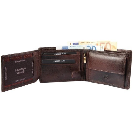 LEONARDO VERRELLI ΑΝΔΡΙΚΟ ΠΟΡΤΟΦΟΛΙ ΑΠΟ ΓΝΗΣΙΟ ΔΕΡΜΑ 3000117-002