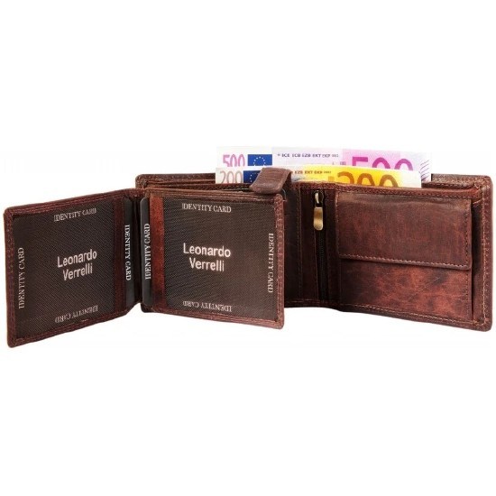 LEONARDO VERRELLI ΑΝΔΡΙΚΟ ΠΟΡΤΟΦΟΛΙ ΑΠΟ ΓΝΗΣΙΟ ΔΕΡΜΑ 3000271-002
