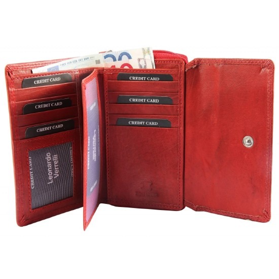 LEONARDO VERRELLI ΓΥΝΑΙΚΕΙΟ ΠΟΡΤΟΦΟΛΙ ΑΠΟ ΓΝΗΣΙΟ ΔΕΡΜΑ, RFID ΠΡΟΣΤΑΣΙΑ 3000292-003