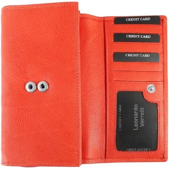 Leonardo Verrelli  ΓΥΝΑΙΚΕΙΟ ΠΟΡΤΟΦΟΛΙ ΑΠΟ ΓΝΗΣΙΟ ΔΕΡΜΑ, RFID ΠΡΟΣΤΑΣΙΑ 3000492-004