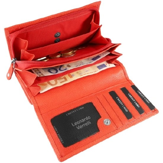 Leonardo Verrelli  ΓΥΝΑΙΚΕΙΟ ΠΟΡΤΟΦΟΛΙ ΑΠΟ ΓΝΗΣΙΟ ΔΕΡΜΑ, RFID ΠΡΟΣΤΑΣΙΑ 3000492-004