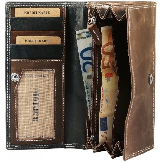 RAPTOR ΓΥΝΑΙΚΕΙΟ ΠΟΡΤΟΦΟΛΙ ΑΠΟ ΓΝΗΣΙΟ ΔΕΡΜΑ, RFID ΠΡΟΣΤΑΣΙΑ RA40043-002