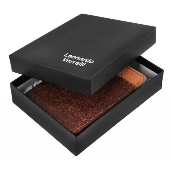 LEONARDO VERRELLI ΑΝΔΡΙΚΟ ΠΟΡΤΟΦΟΛΙ ΑΠΟ ΓΝΗΣΙΟ ΔΕΡΜΑ 3000114-001